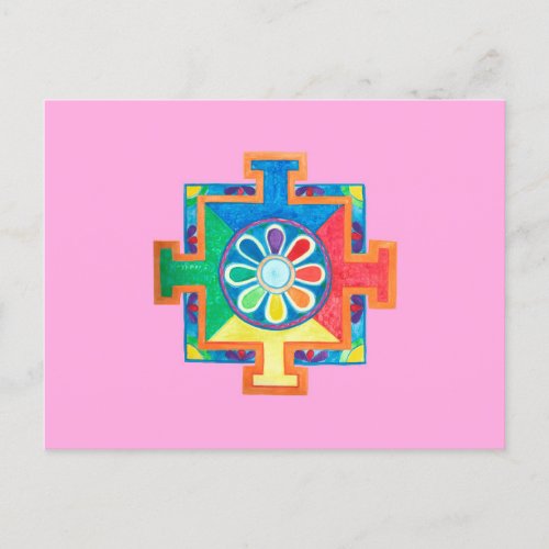 Mandala of Creation Watercolor  Postcard