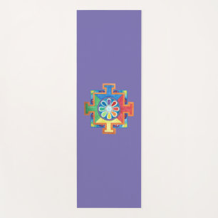Mandala of Creation Watercolor Purple Yoga Mat