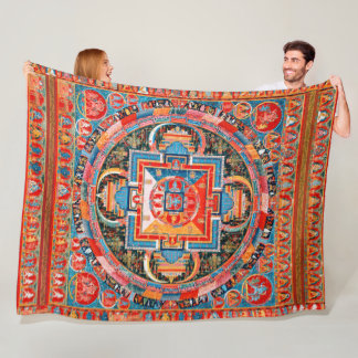 Mandala of Jnanadakini Fleece Blanket