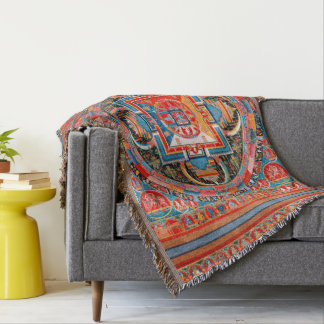 Mandala of Jnanadakini Throw Blanket