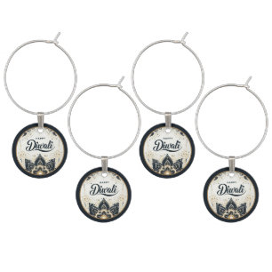 Mandala of Light and Blessing Diwali Wine Charm