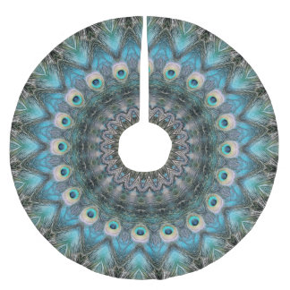 Mandala Of Peacock Eyes Brushed Polyester Tree Skirt