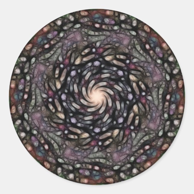 Mandala of Sanguine Splendor (Sticker) Classic Round Sticker (Front)