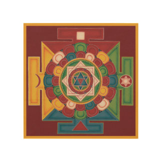Mandala of the 5 Elements Wood Wall Art