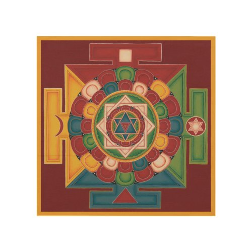 Mandala of the 5 Elements Wood Wall Art