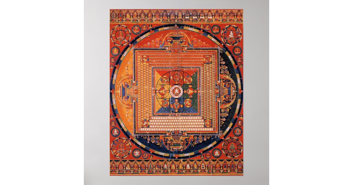 Mandala of Vajradhatu Thangka Poster | Zazzle