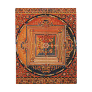 Mandala of Vajradhatu Thangka Wood Wall Decor