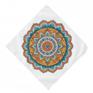 mandala of various colors bandana