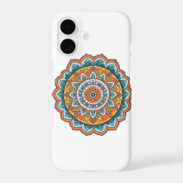 mandala of various colors iphone case (Back)