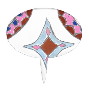 Mandala Oil Painting Art Print Cake Topper