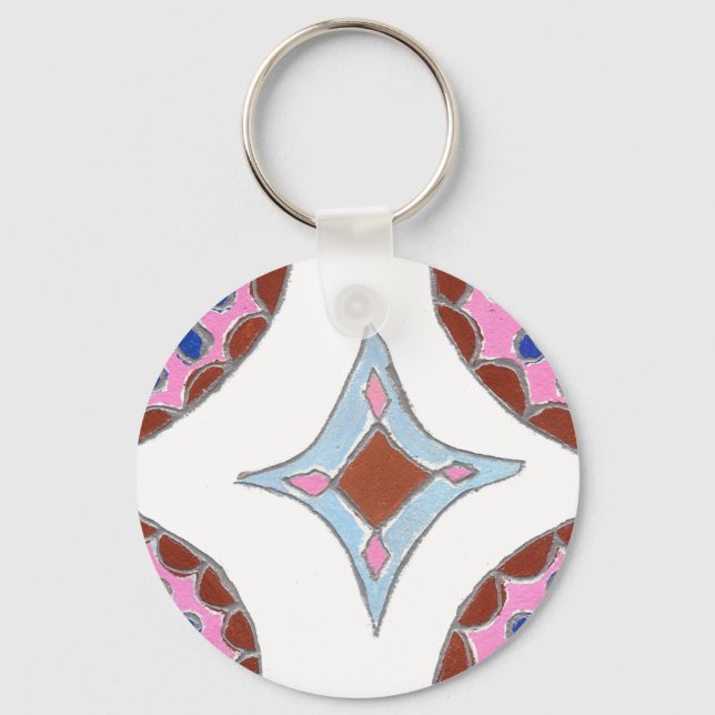 Mandala Oil Painting Art Print Keychain (Front)