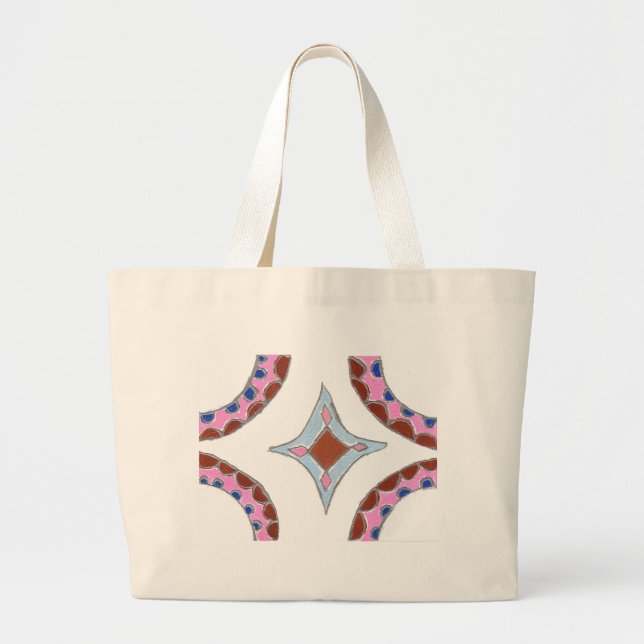Mandala Oil Painting Art Print Large Tote Bag (Front)