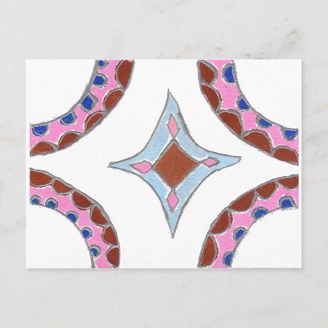 Mandala Oil Painting Art Print Postcard (Front)