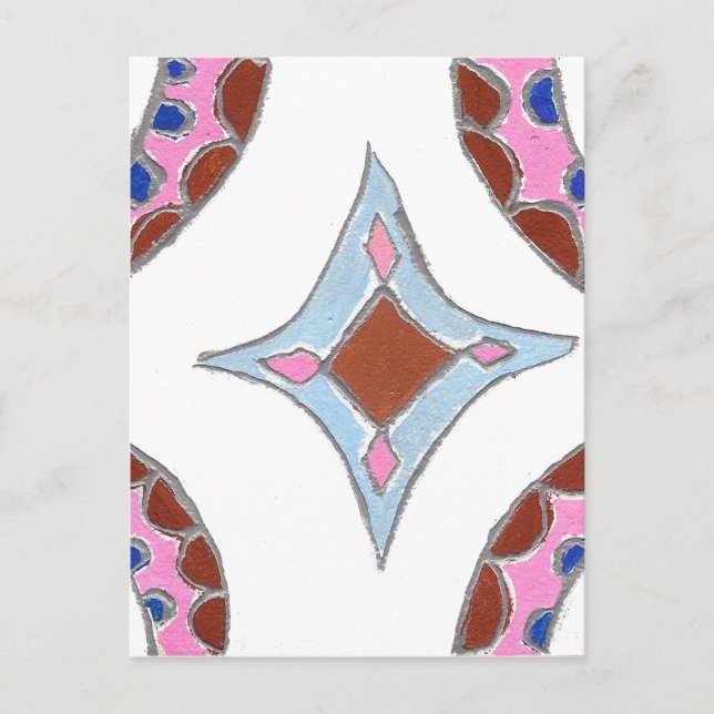 Mandala Oil Painting Art Print Postcard (Front)