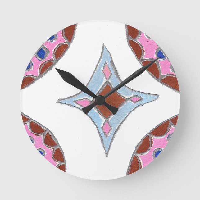 Mandala Oil Painting Art Print Round Clock (Front)