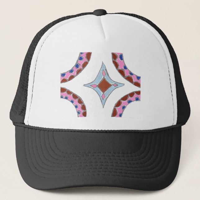 Mandala Oil Painting Art Print Trucker Hat (Front)