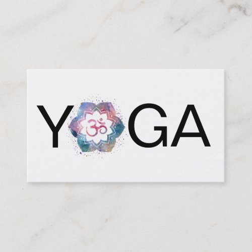  Mandala OM Aum Lotus YogaTeacher Instructor Business Card