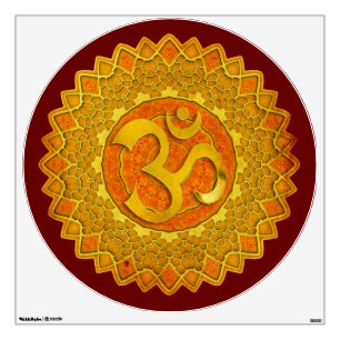 Mandala OM - orange Wall Sticker