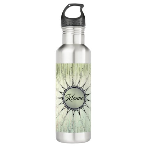  Mandala on Minty Frosted Glass Personalized    Stainless Steel Water Bottle