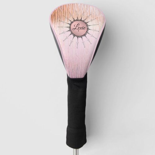  Mandala on Pink Frosted Glass Personalized   Golf Head Cover