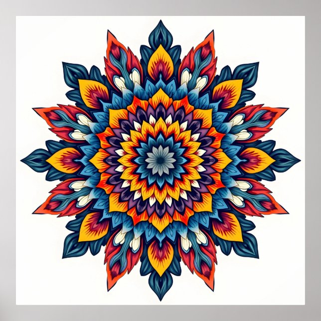 Mandala on white poster (Front)