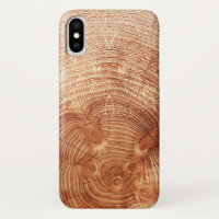 Mandala on Wood Texture iPhone XS Case