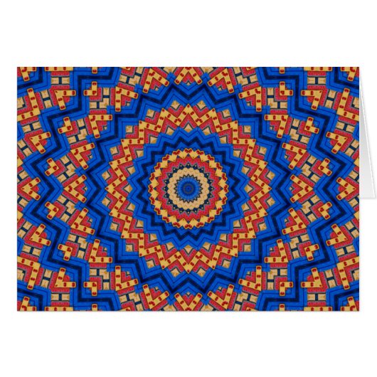 Mandala orange blue cards (Front Horizontal)