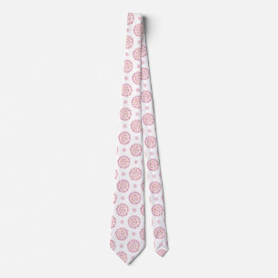 Mandala Orange Red Pink Lesbian Pride Flag Neck Tie