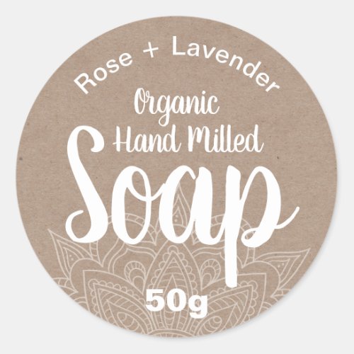 Mandala Organic Hand Milled Soap Label