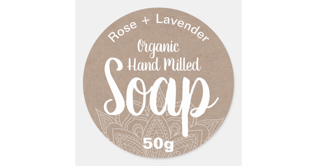 Mandala Organic Hand Milled Soap Label | Zazzle