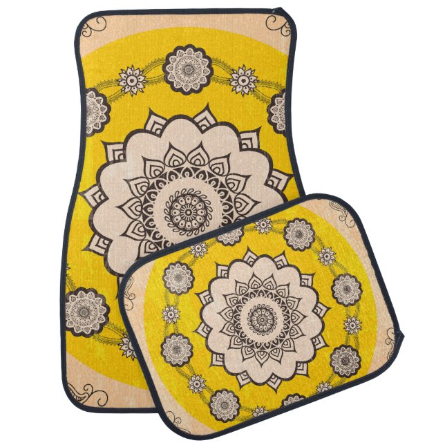 Mandala Ornamental: Ethnic Style Design. Car Floor Mat (Set)