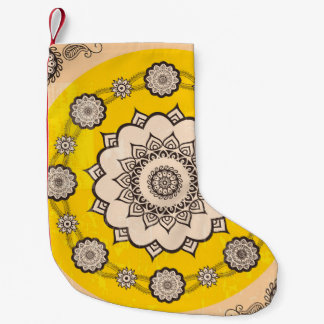 Mandala Ornamental: Ethnic Style Design. Small Christmas Stocking