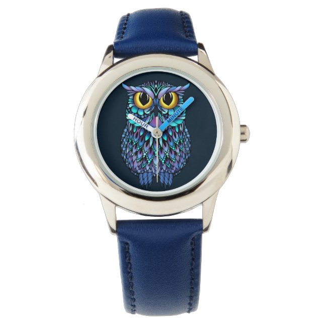 Mandala Owl Charm Watch (Front)