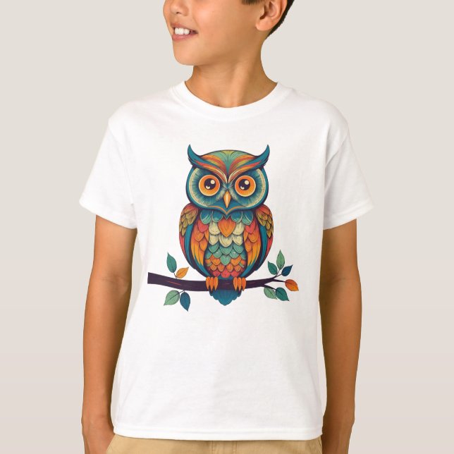Mandala Owl T-Shirt (Front)