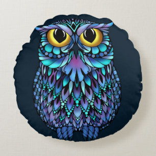 Mandala Owl Throw Pillow