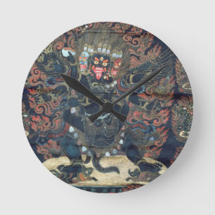 Mandala (painted parchment) round clock