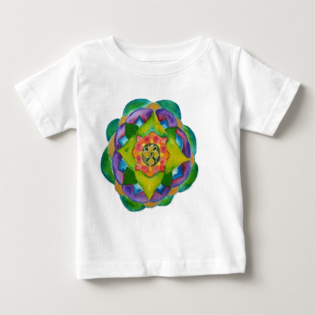 Mandala Painting Infant T-Shirt, White Baby T-Shirt (Front)