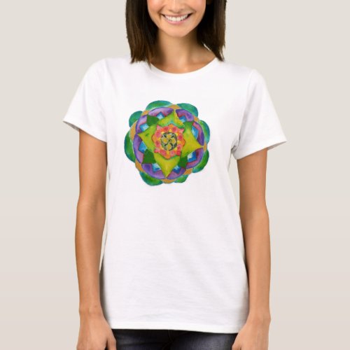 Mandala Painting  Womens American Apparel Fine Je T_Shirt