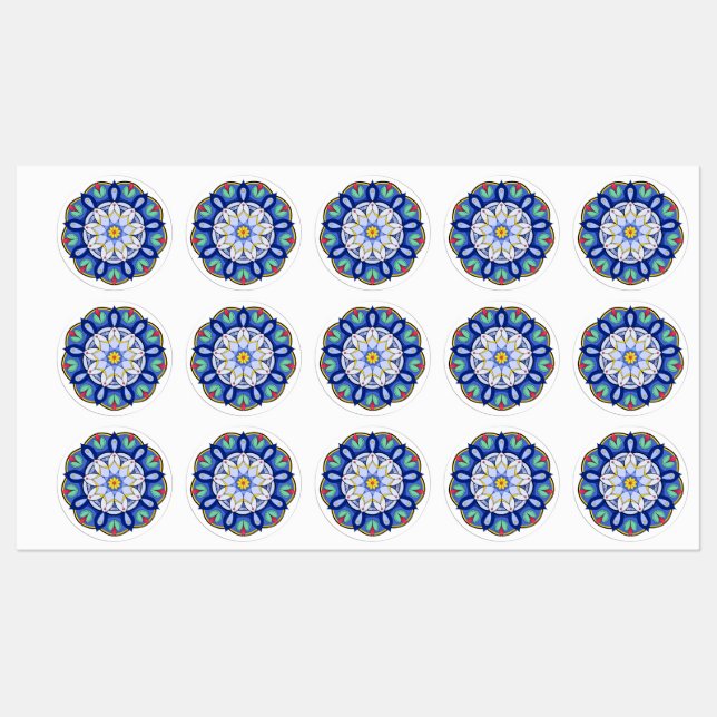 Mandala Pattern 01 Labels (Sheet)