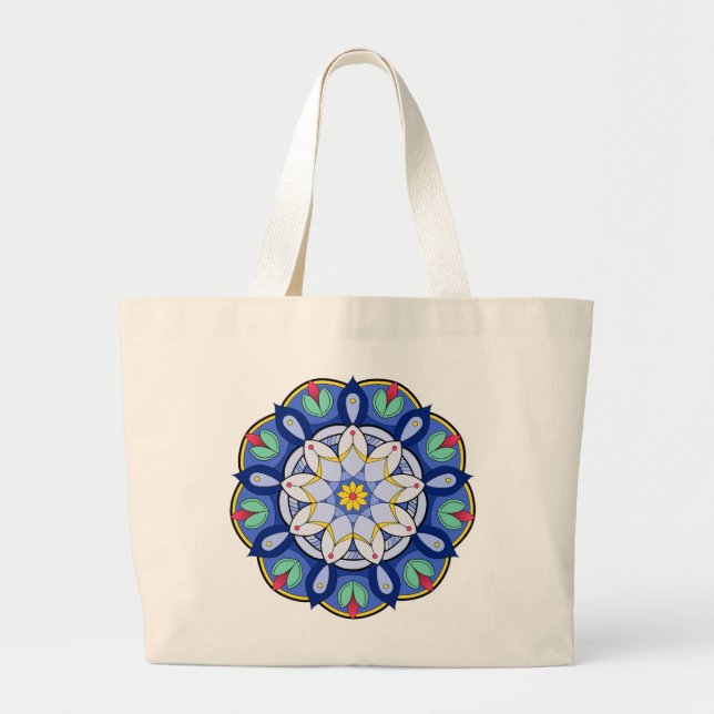 Mandala Pattern 01 Large Tote Bag (Front)