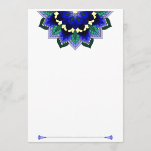Mandala Pattern 02 in dark blue Advice Card