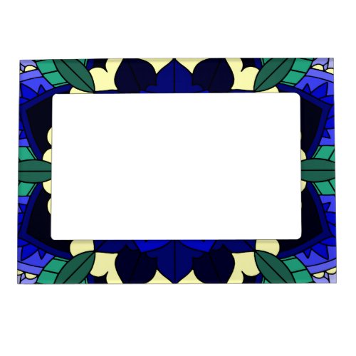 Mandala Pattern 02 in dark blue Magnetic Frame