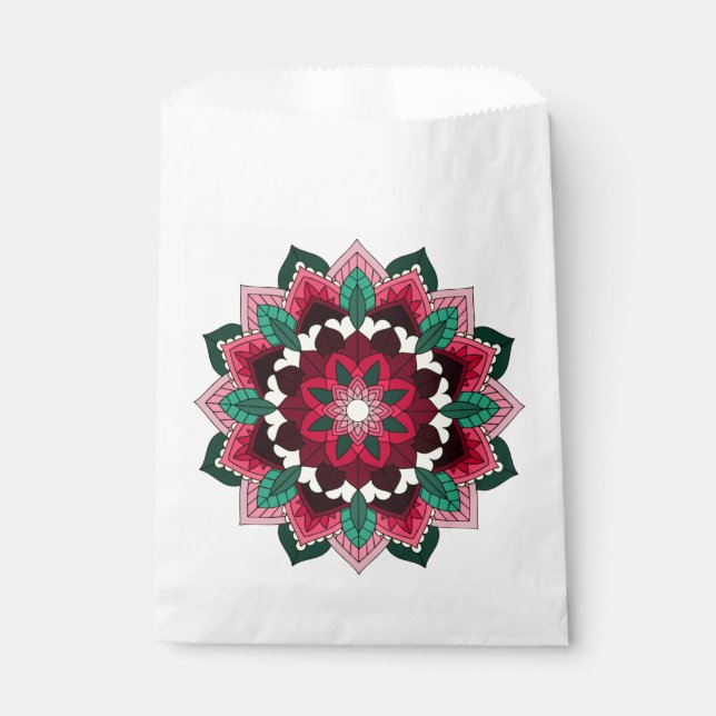 Mandala Pattern 02 in deep pink Favor Bag (Front)