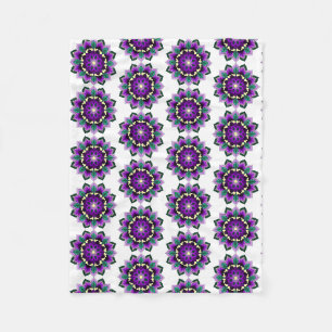 Mandala Pattern 02 in purple Fleece Blanket