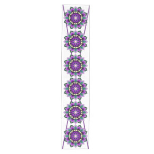 Mandala Pattern 02 in purple Medium Table Runner