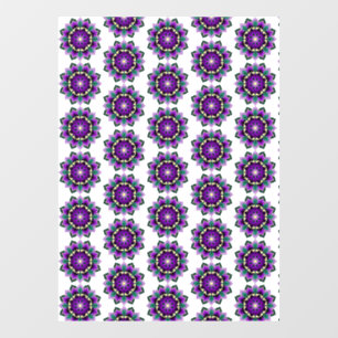 Mandala Pattern 02 in purple window cling