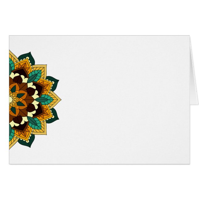 Mandala Pattern 02 in yellow & tan Cards (Front Horizontal)