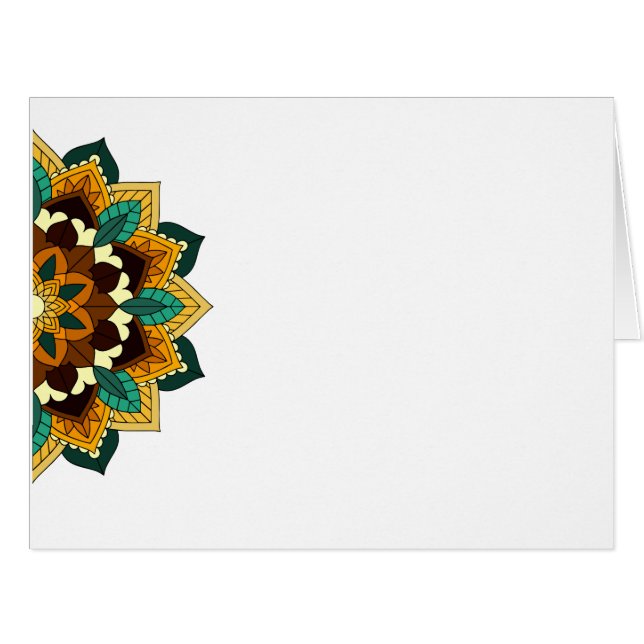 Mandala Pattern 02 in yellow & tan Cards (Front Horizontal)