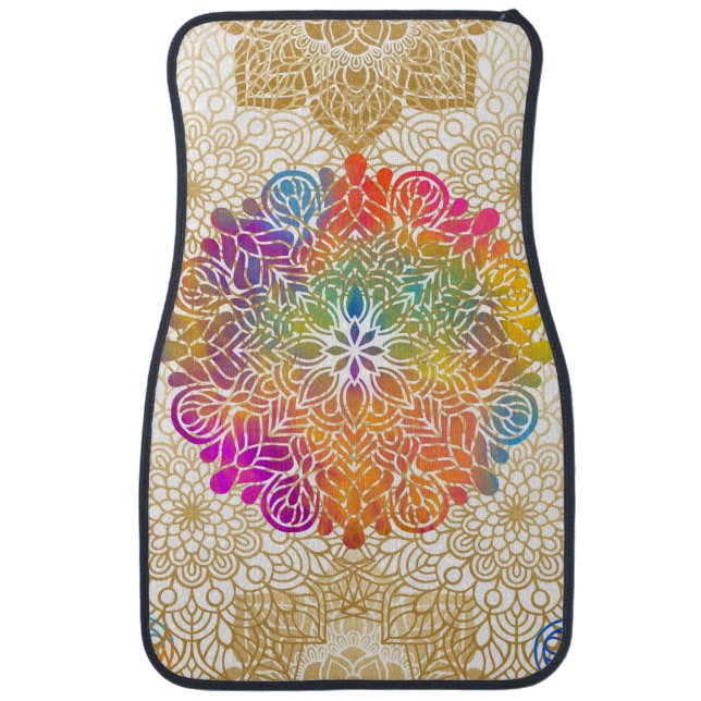 Mandala Pattern Car Floor Mat (Front)