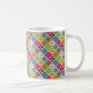 Mandala pattern colourful Moroccan Coffee Mug